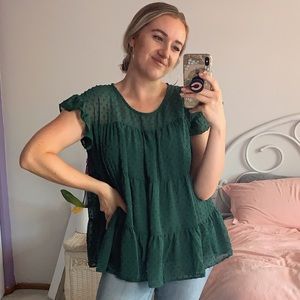 Emerald Green Blouse